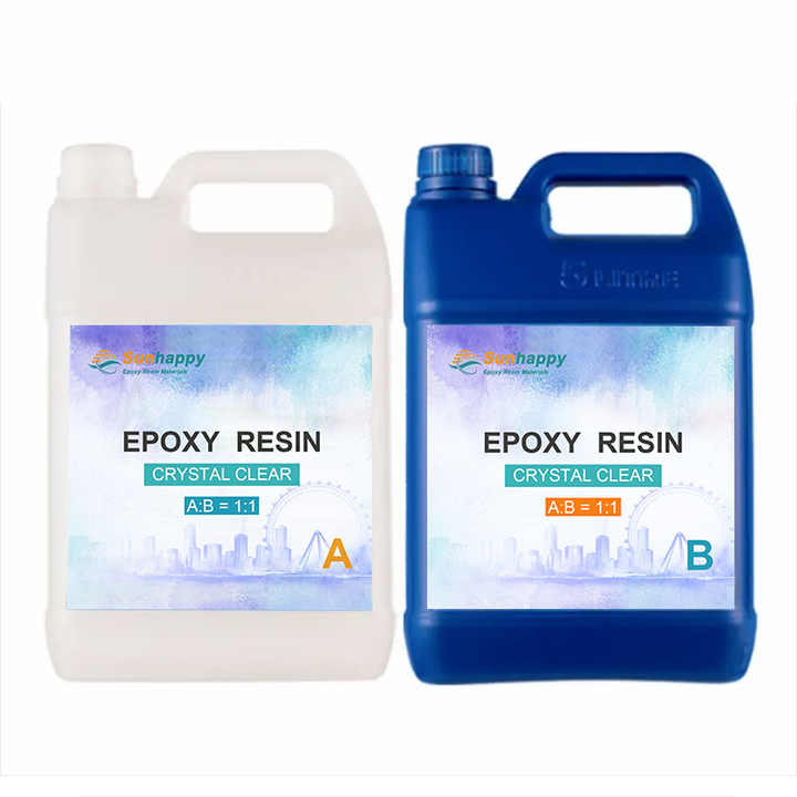 Epoxy Resin Kit Highly Transparent Yellowing Resistant and Low Bubble Ab Glue Suitable for DIY Handmade Epoxy Material
