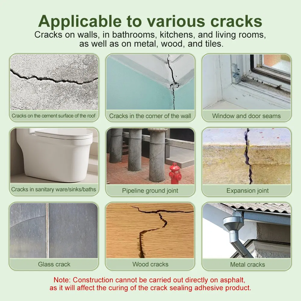 Concrete Caulking Adhesive Self-Leveling Sealant Crack Repair Heavy-Duty Concrete Crack Filler for Driveway Weather Resistant Quick-Drying Sealant for Outdoor