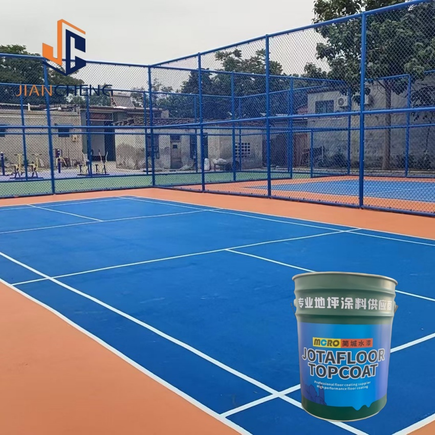 Jiancheng Durable Outdoor Concrete Sport Court Paint Silicon Modified Polyurethane Flooring
