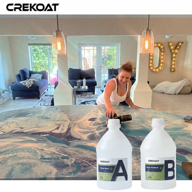 Non-Yellowing Blue Epoxy Resin for Table Tops Countertops Bar Projects
