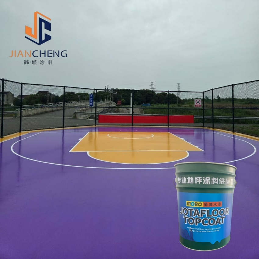 Jiancheng Durable Outdoor Concrete Sport Court Paint Silicon Modified Polyurethane Flooring