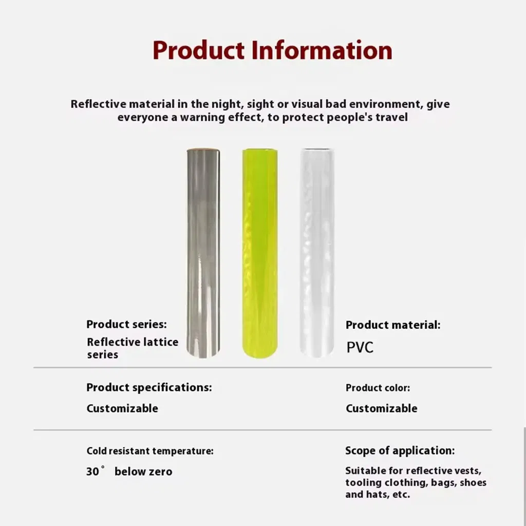 High Intensity Conspicuity Micro Prismatic Reflective Material Sheeting Film Vinyl Roll Bright Reflective Sticker Safety Sign