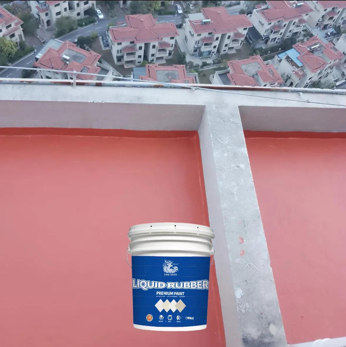 Liquid Rubber Waterproof Roof Tile Waterproof Coating