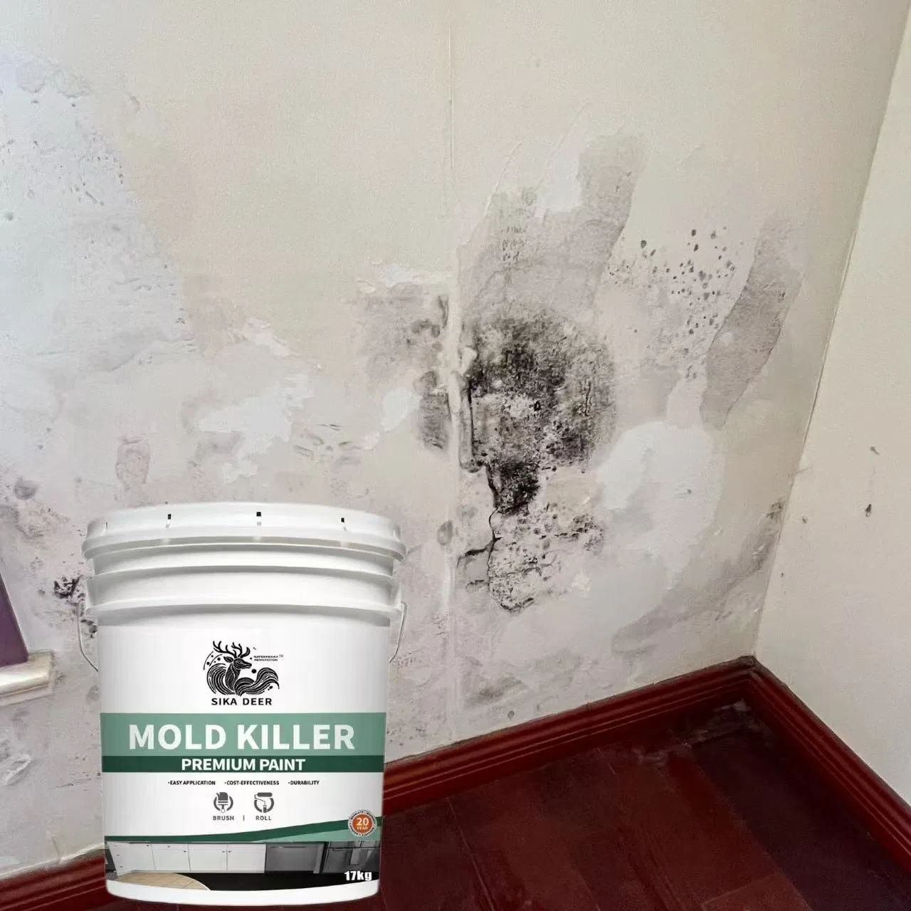 Inorganic-Bonded Shield for Poor Finishes with Mold Killer Coating