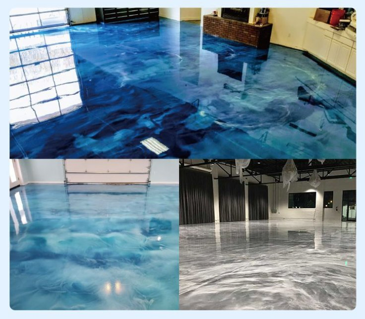 High Quality Metallic Epoxy Flooring Price Anti Dust Concrete Liquid Resin Epoxy Floor Paint and Waterproof Metallic Floor Coating
