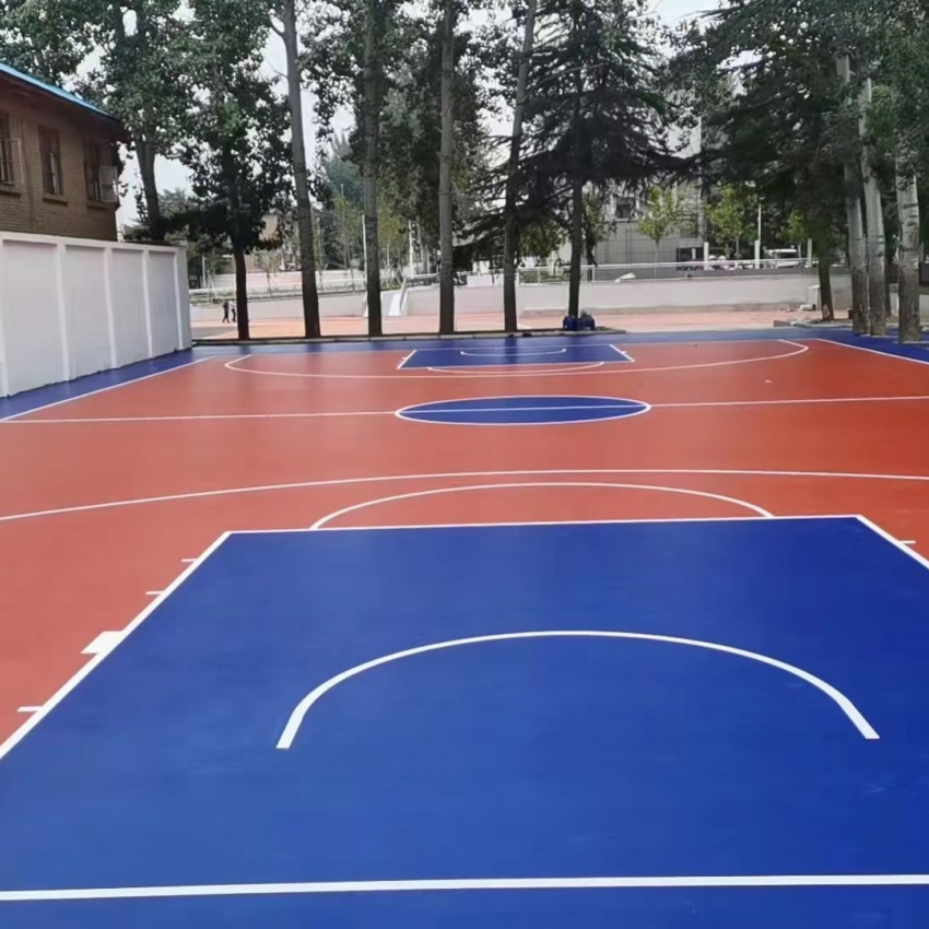 Jiancheng Graphic Design Solution Concrete Tennis Court Paint Silicon Modified Polyurethane Flooring