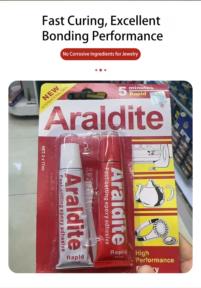 Zy18 Araldite 5-Minutes Rapid Epoxy Double Component Transparent Ab Adhesive Setting Structural Adhesive