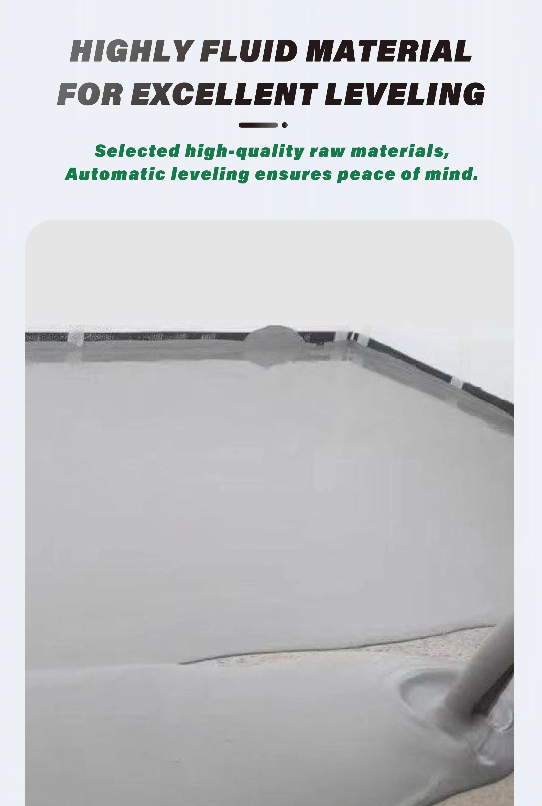 Self-Flowing Gypsumic Mortar Suitable for Home Renovation, Primary Leveling