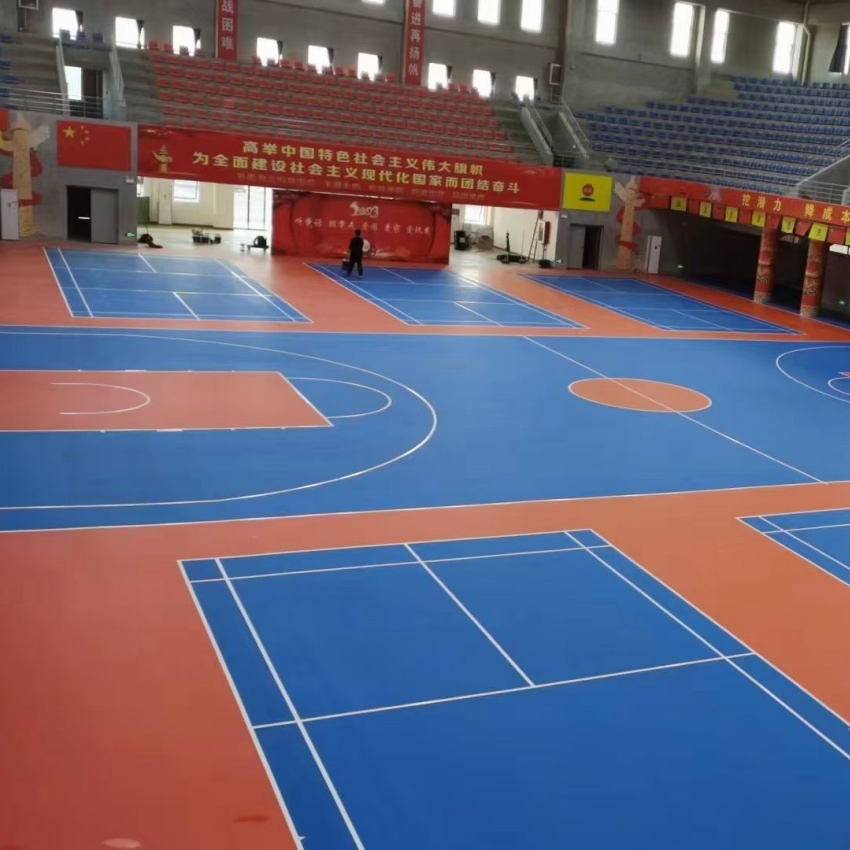 Jiancheng Graphic Design Solution Concrete Tennis Court Paint Silicon Modified Polyurethane Flooring