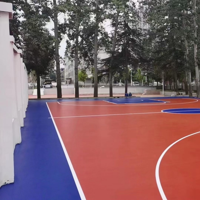 Jiancheng Graphic Design Solution Concrete Tennis Court Paint Silicon Modified Polyurethane Flooring
