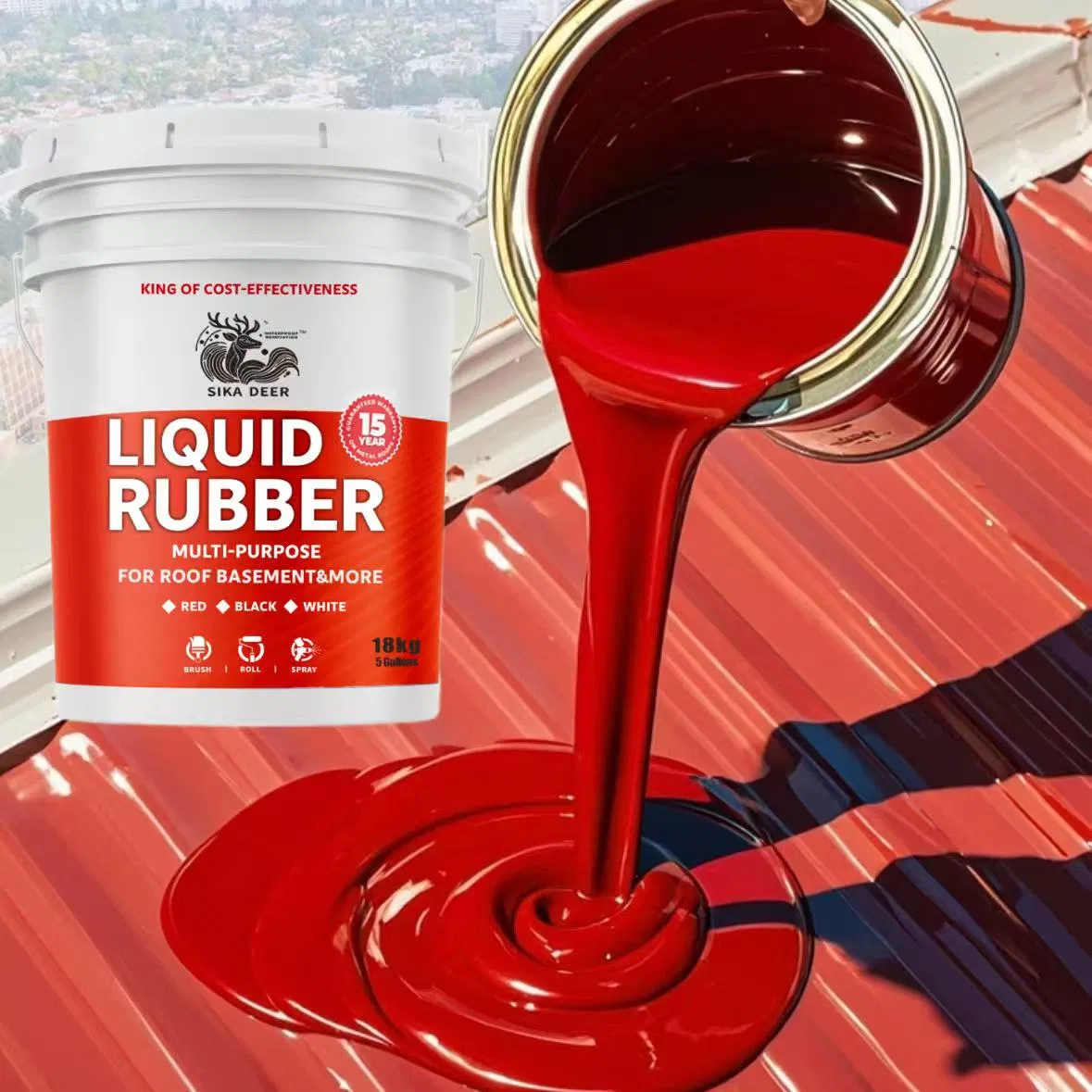 Environmentally Friendly Water-Based Acrylic Liquid Rubber Coating