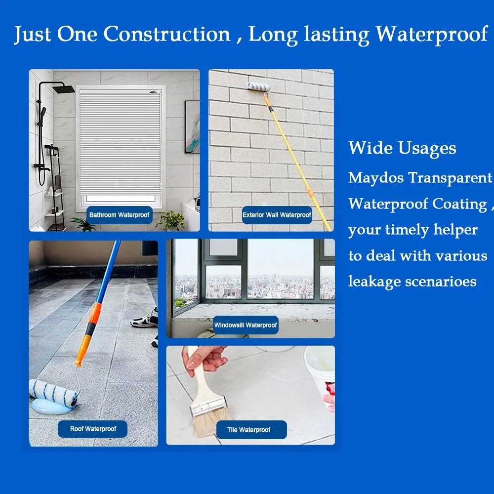 Eco-Clean High Elastic Liquid Rubber Coating Concrete Waterproof Material Super Waterproof Agent