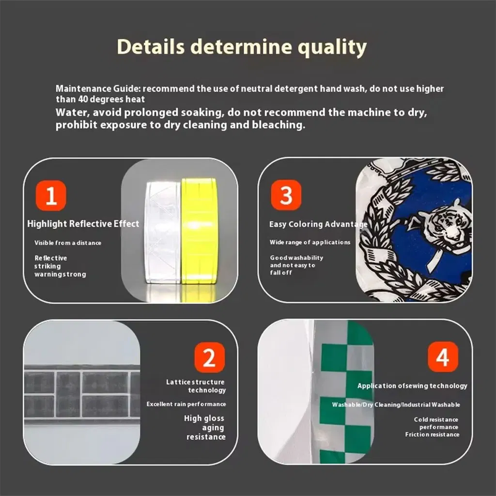 High Intensity Conspicuity Micro Prismatic Reflective Material Sheeting Film Vinyl Roll Bright Reflective Sticker Safety Sign