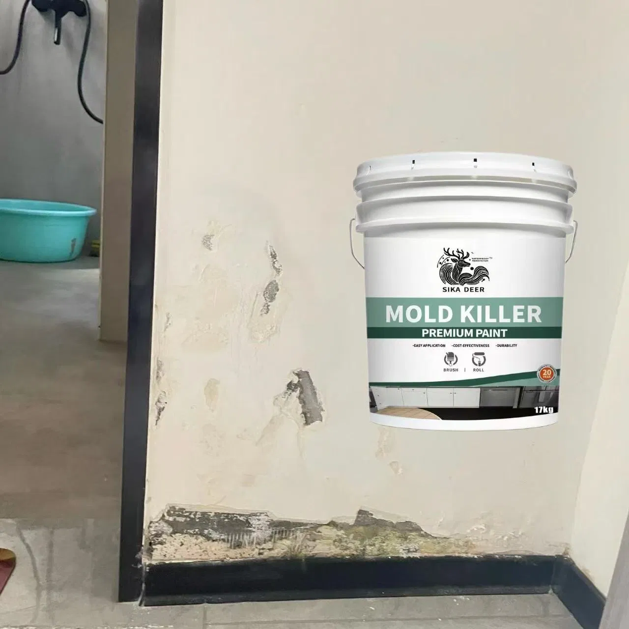 Inorganic-Bonded Shield for Poor Finishes with Mold Killer Coating