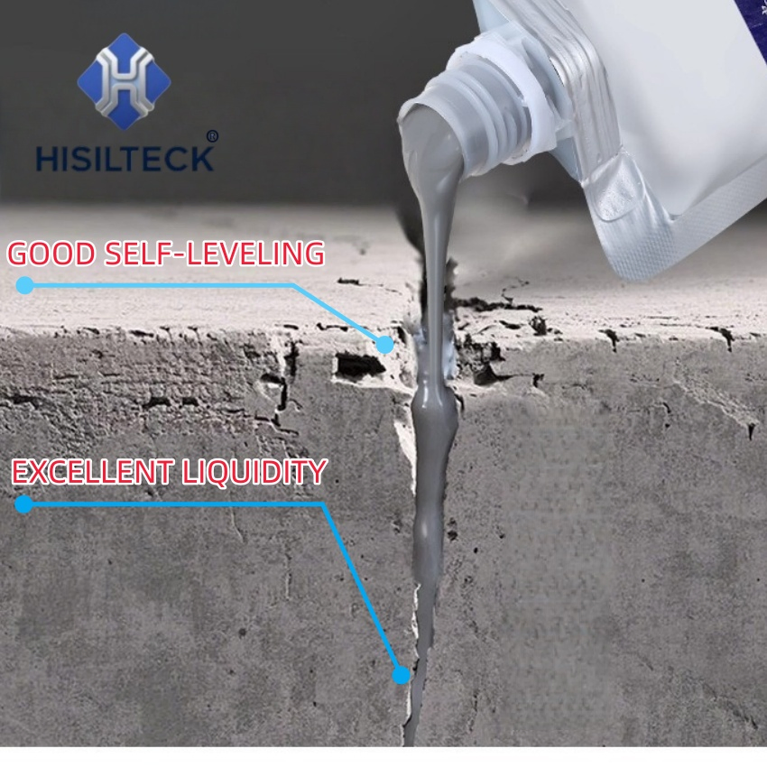 Weather Resistant Crack Filler Waterproof Quick Drying Silicone Liquid Concrete Joint Sealant for Duct Sealing, Cement Caulking and Repair
