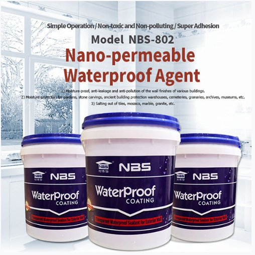 Nbs-802 Nano-Permeable Waterproof Agent for Floor/Wall on Concrete-Based, Moisture Protection