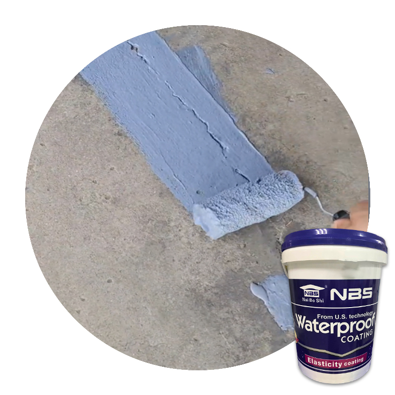 High Elastic Flexible Waterproofing Coating Concrete Roof Leakage Easy Repair Paint