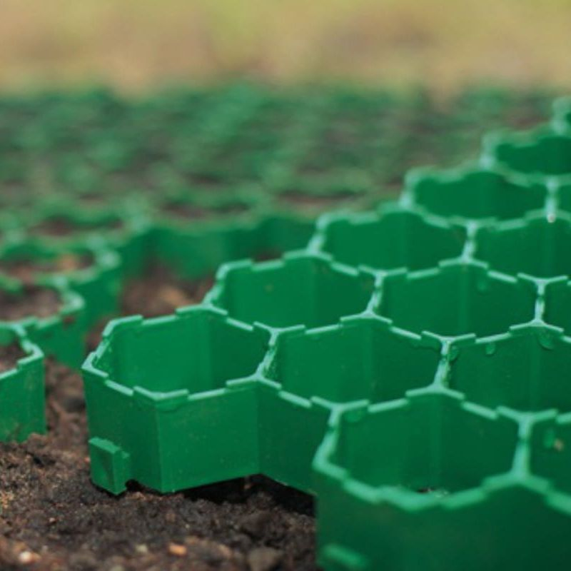 New Materials in Stock 8PCS Plastic Heavy Duty Grass Paver Grid Slope Greening Lawn Grass Planting Grid for Fire Lane