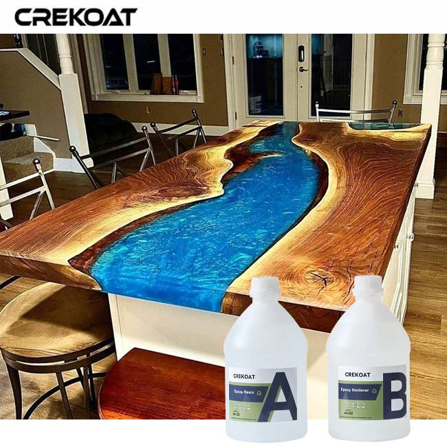 Non-Yellowing Blue Epoxy Resin for Table Tops Countertops Bar Projects