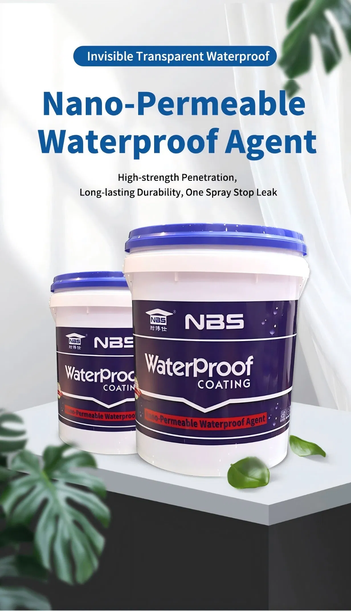 Nbs-802 Nano-Permeable Waterproof Agent for Floor/Wall on Concrete-Based, Moisture Protection