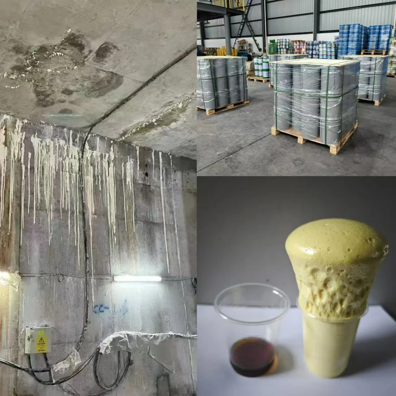 Hydrophobic and Hydrophilic PU Grouting Materials for Leak Repair Building Material