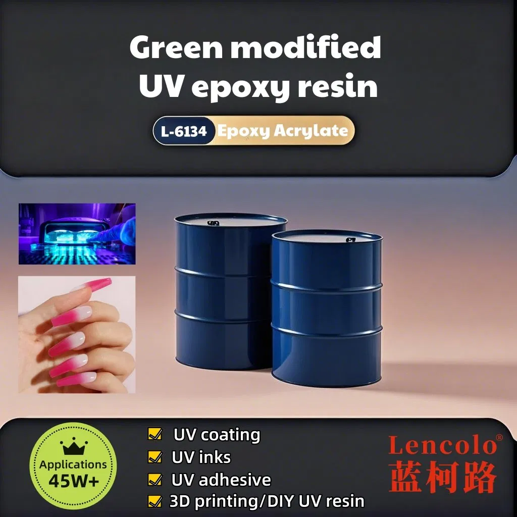 Factory Supply Anti-Yellowing Good Leveling UV Epoxy Liquid Resin for Plastic Varnish Vacuum Coating L-6134