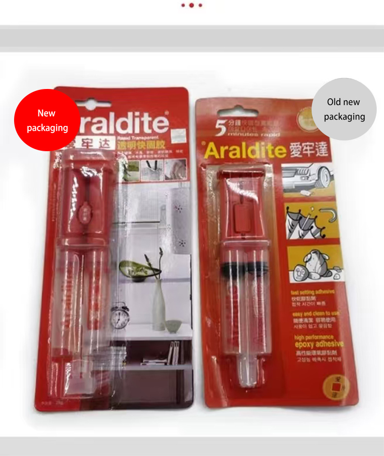 Zy18 Araldite 5-Minutes Rapid Epoxy Double Component Transparent Ab Adhesive Setting Structural Adhesive