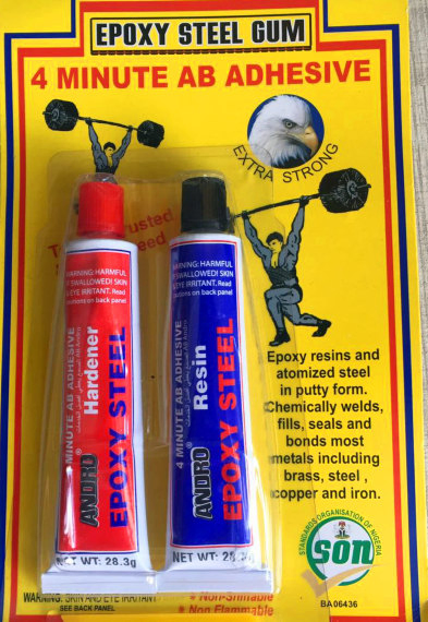 Nigeria Market Tcm Type Epoxy Ab Adhesive Visa Epoxy Ab Glue 4min Epoxy Steel Gum