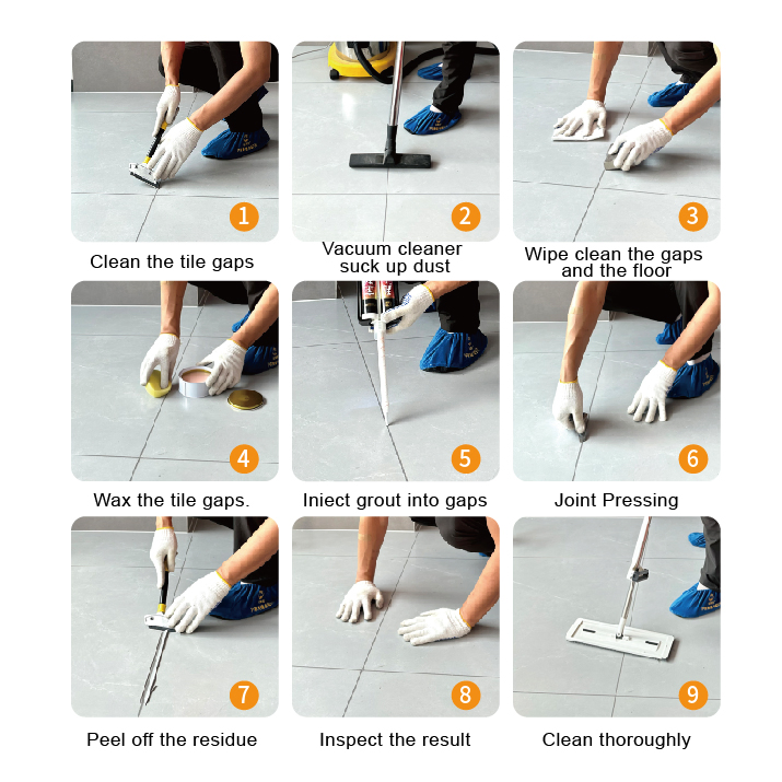 Anti Mildew Aesthetic Integrity Ab Ceramic Gaps Filler Sealant Epoxy Grout Material