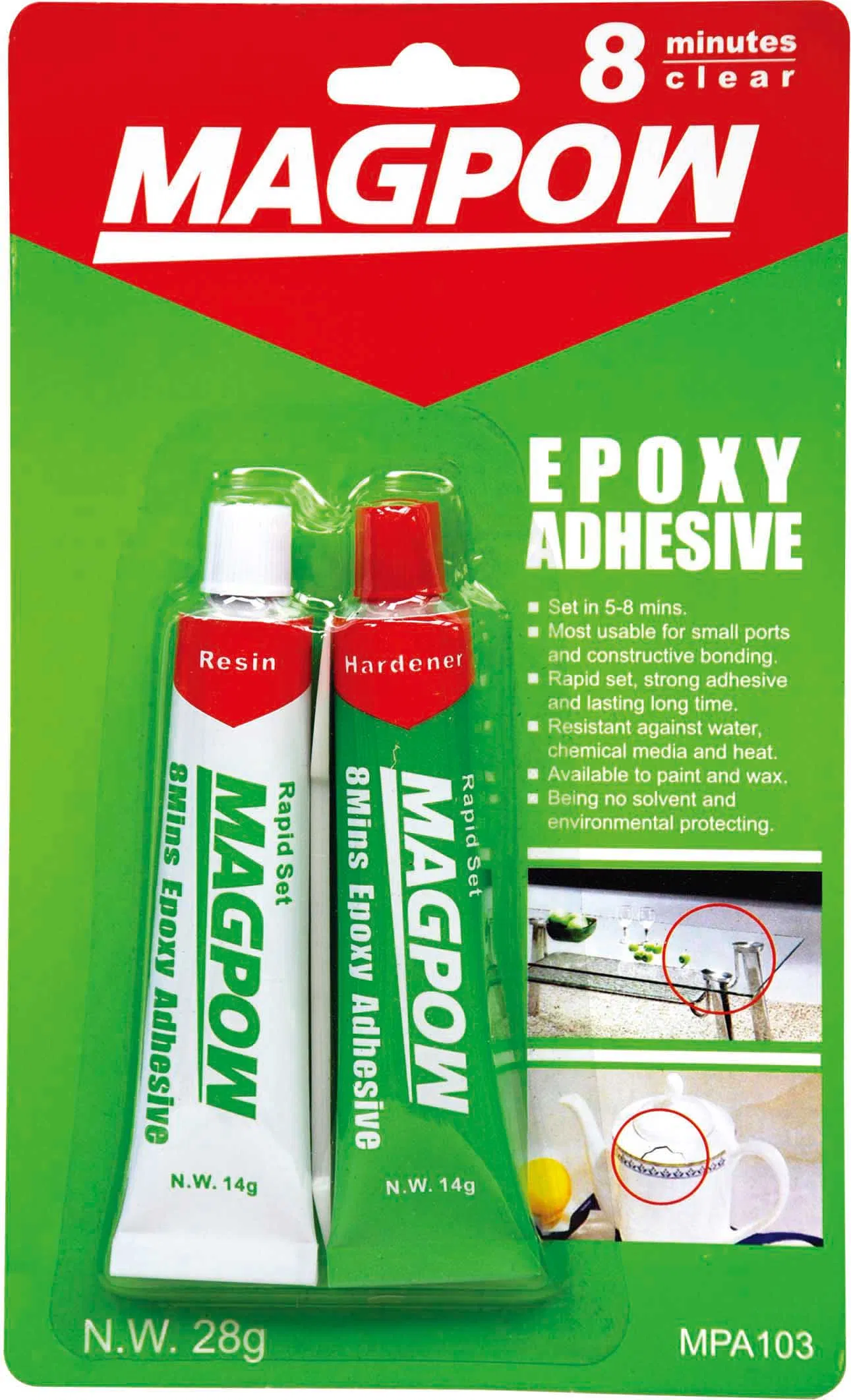 Ab Glue Epoxy High Temperature Metal Plastic