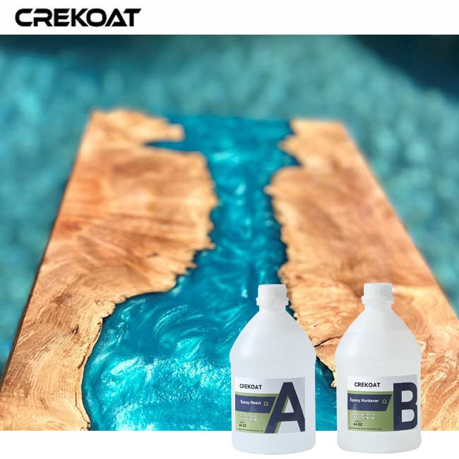 Non-Yellowing Blue Epoxy Resin for Table Tops Countertops Bar Projects