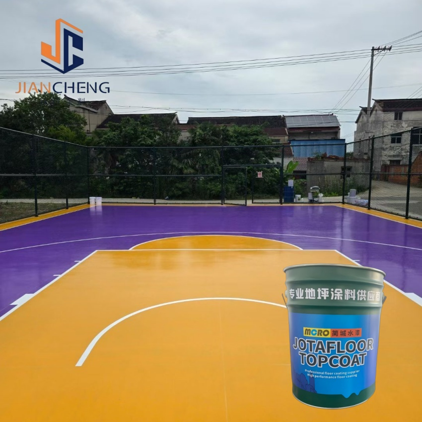 Jiancheng Durable Outdoor Concrete Sport Court Paint Silicon Modified Polyurethane Flooring