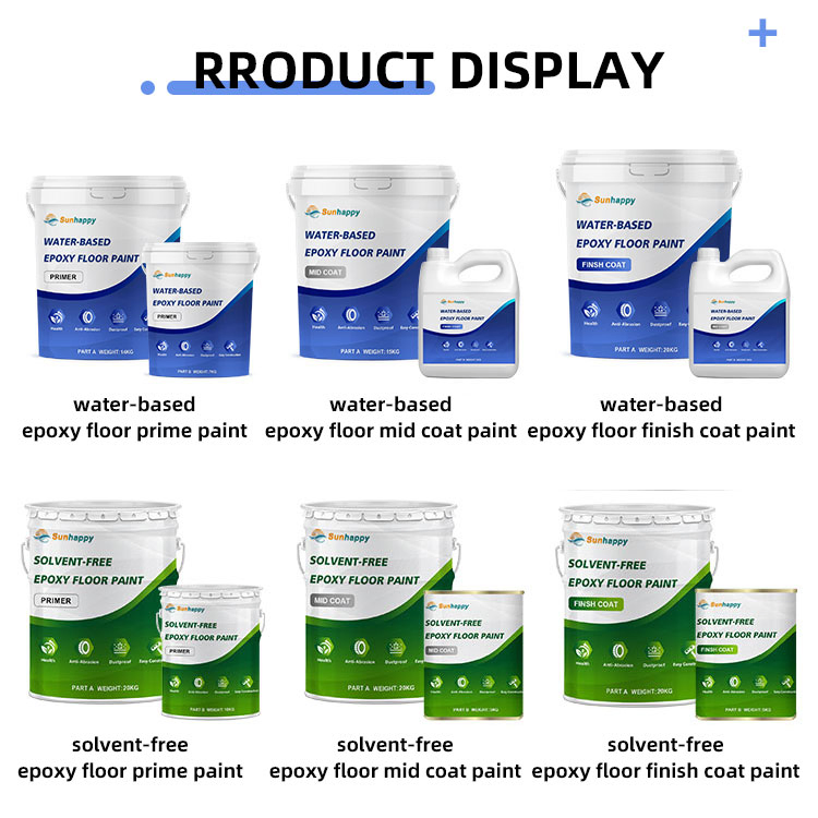 Eco-Friendly Water Based Epoxy Floor Paint Industrial Epoxy Resin Warehouse Garage Concrete Epoxy Floor Coating
