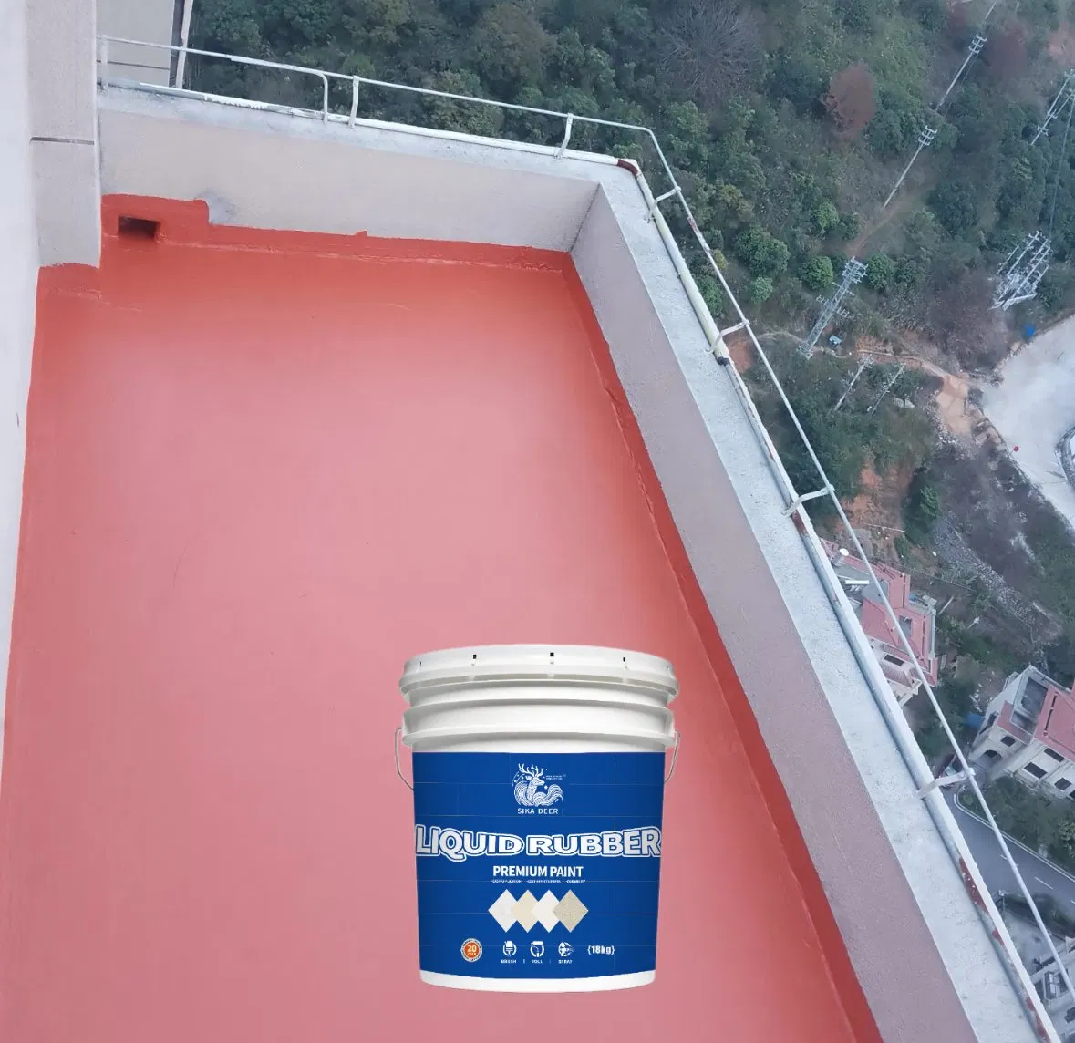Special Liquid Rubber Coating for Exterior Wall and Roof Leak Repair