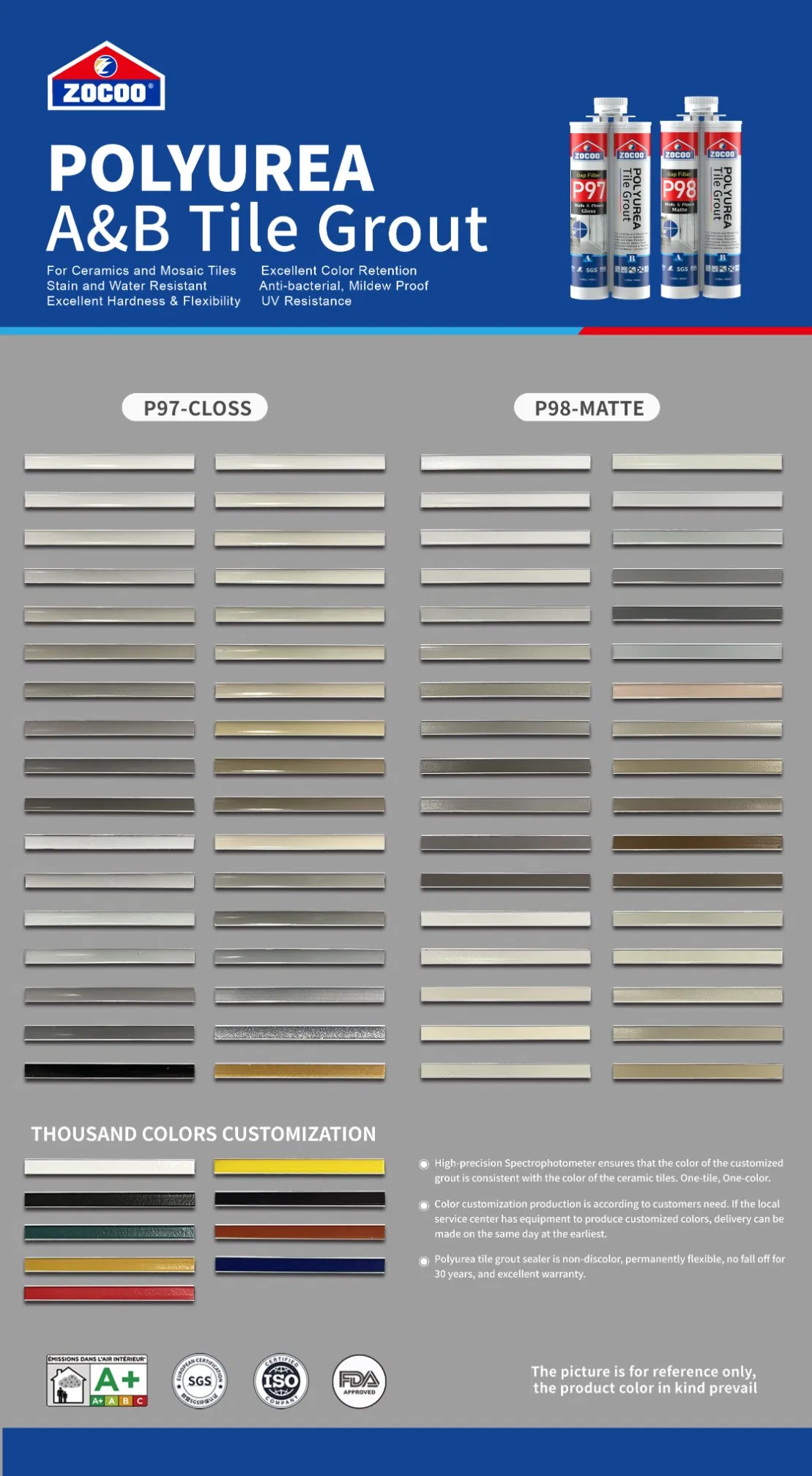 Wear Resistant Anti-Deformation Quick Curing Stain Resistant Non-Shrink Easy Maintenance Epoxy Grout