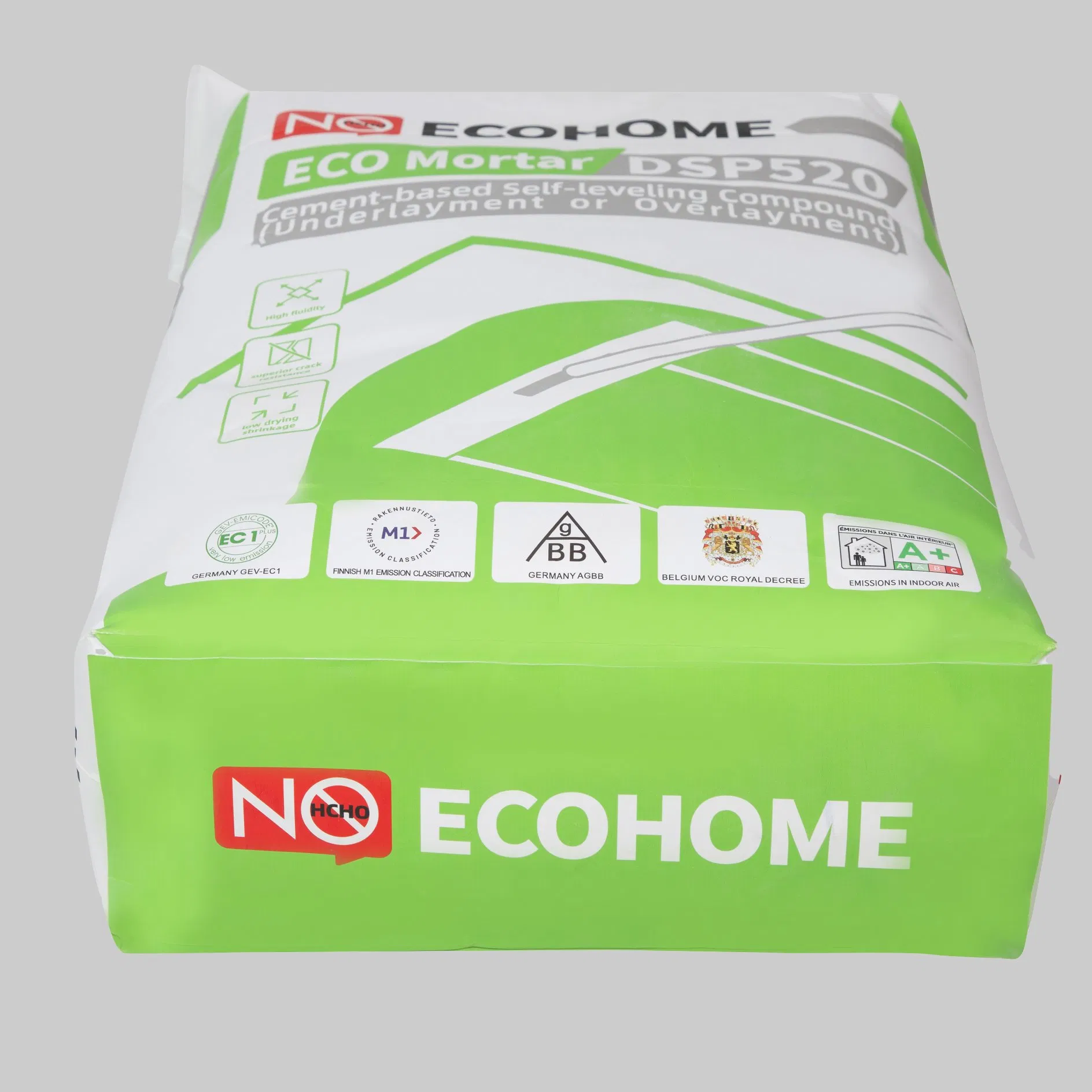 DSP520 Cement-Based Self-Leveling Pre-Mixed Mortar (Underlayment or Overlayment) with Rot-Proof, Low Shrinkage, Excellent Crack Resistance and Moisture-Proofing