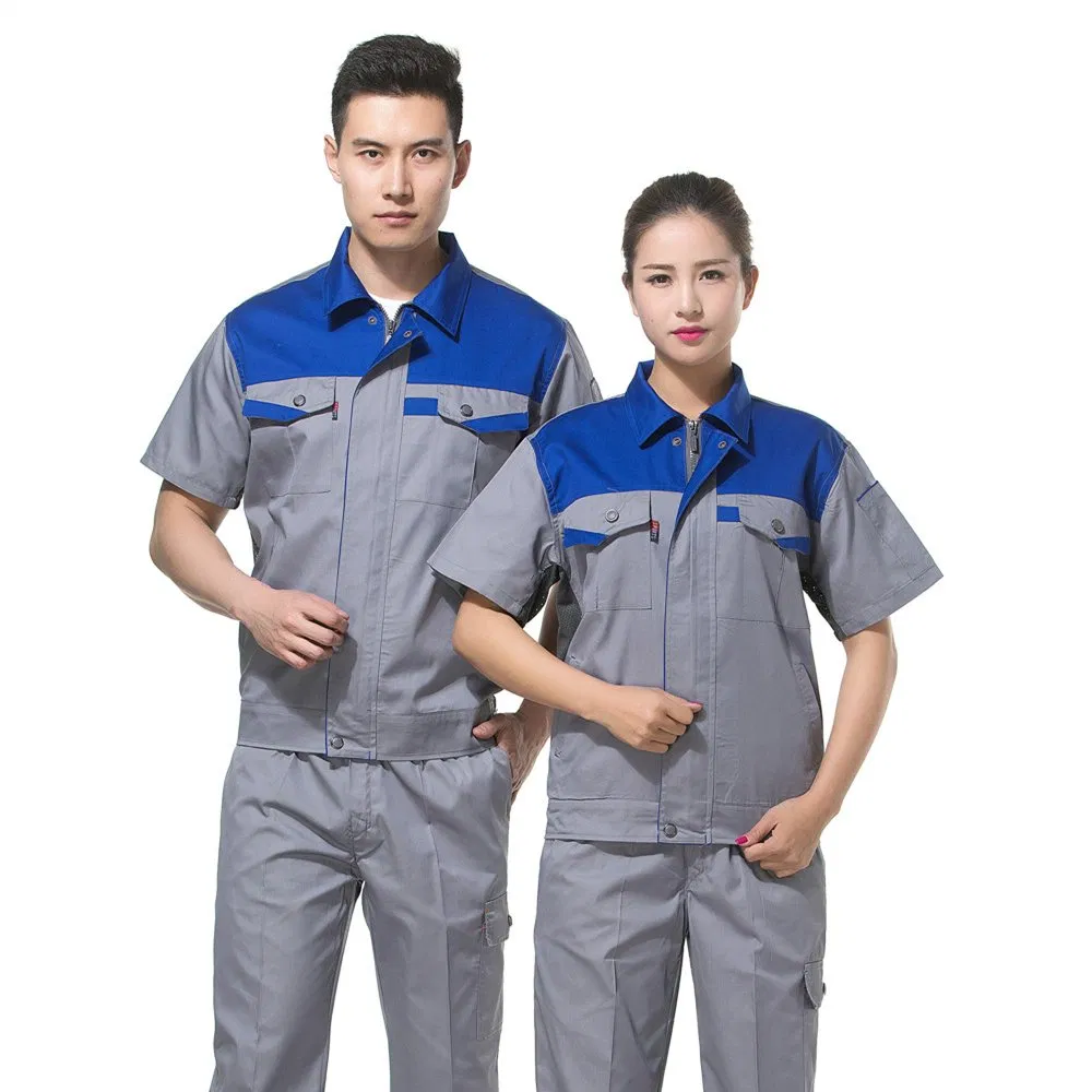 ملابس عمل مريحة لمصنع صناعي 100% ملابس قطنية مخصصة للعمالة uniforme ملابس العمل
