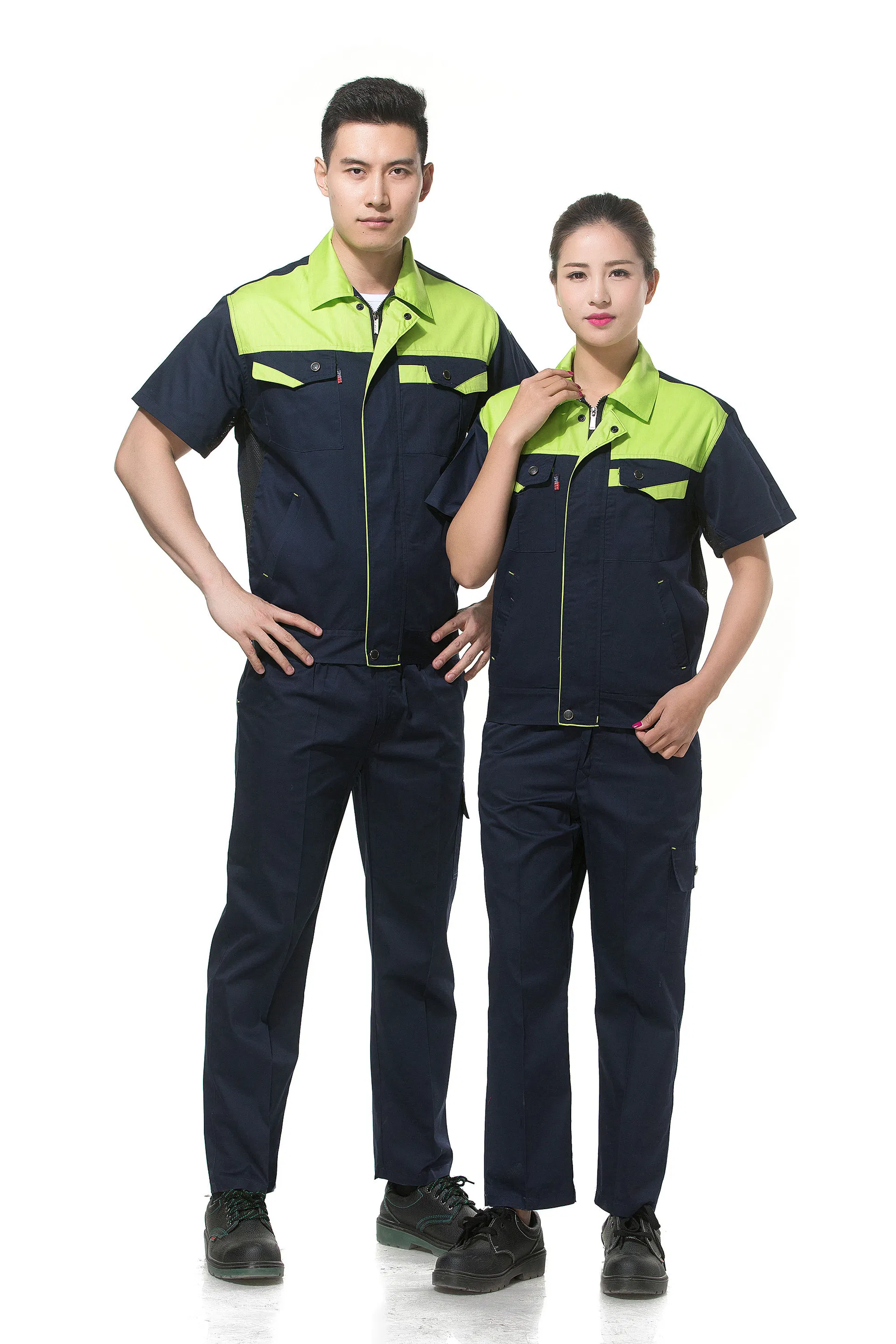 ملابس عمل مريحة لمصنع صناعي 100% ملابس قطنية مخصصة للعمالة uniforme ملابس العمل