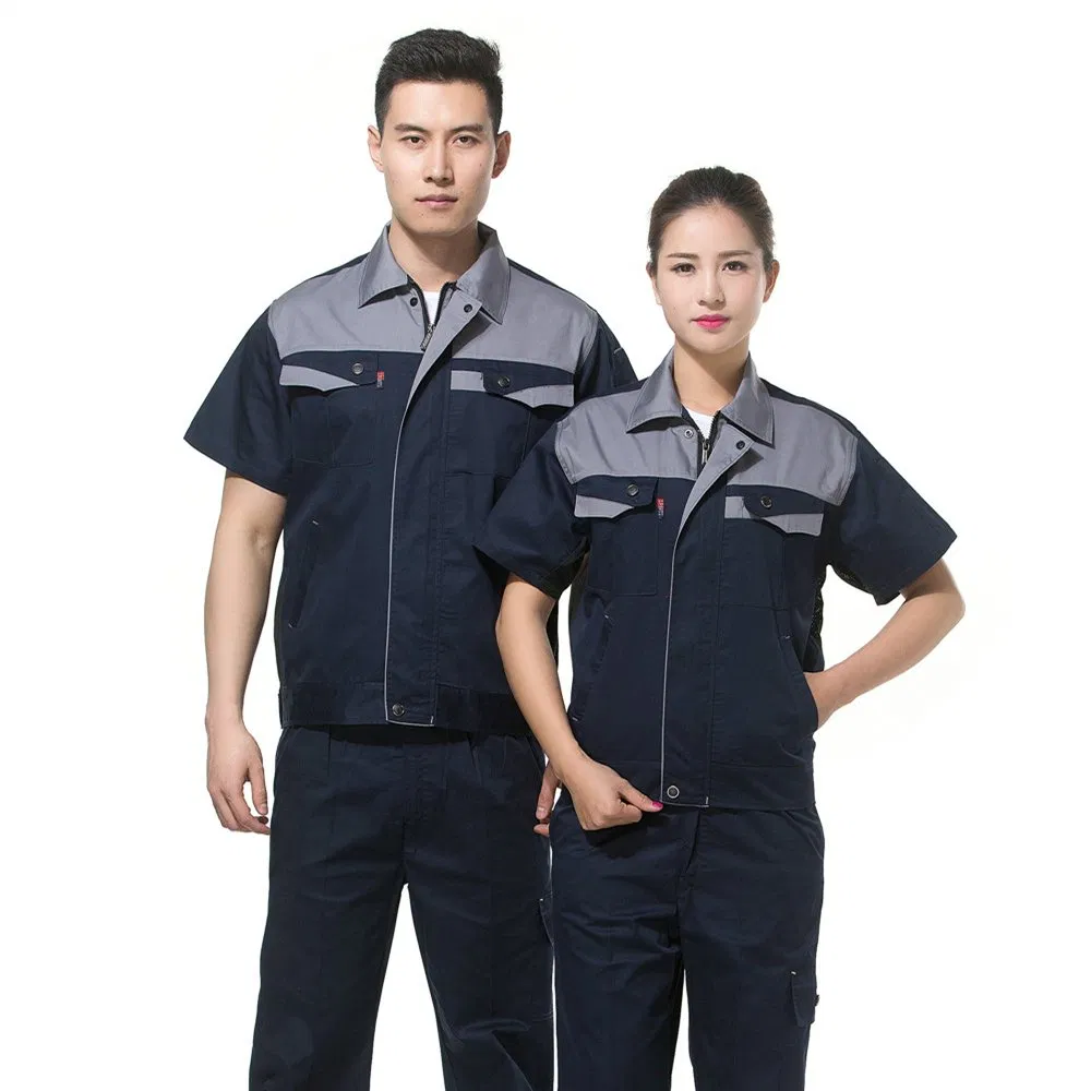ملابس عمل مريحة لمصنع صناعي 100% ملابس قطنية مخصصة للعمالة uniforme ملابس العمل