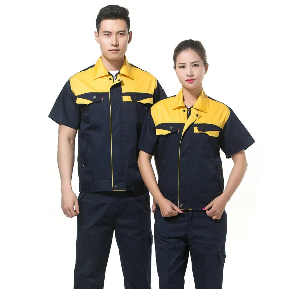 ملابس عمل مريحة لمصنع صناعي 100% ملابس قطنية مخصصة للعمالة uniforme ملابس العمل