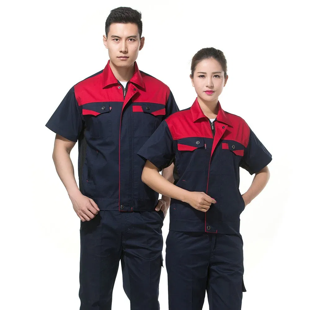 ملابس عمل مريحة لمصنع صناعي 100% ملابس قطنية مخصصة للعمالة uniforme ملابس العمل
