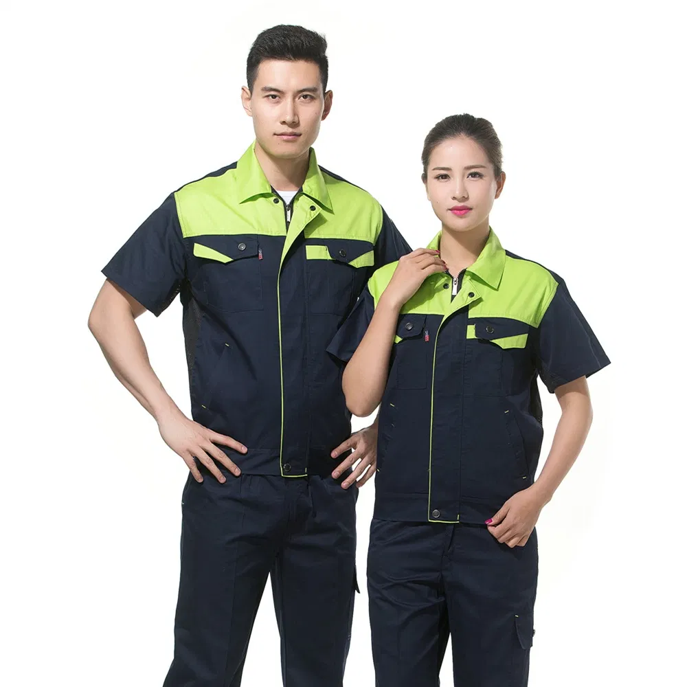 ملابس عمل مريحة لمصنع صناعي 100% ملابس قطنية مخصصة للعمالة uniforme ملابس العمل