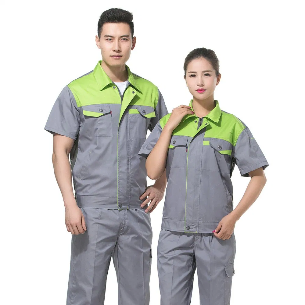 ملابس عمل مريحة لمصنع صناعي 100% ملابس قطنية مخصصة للعمالة uniforme ملابس العمل
