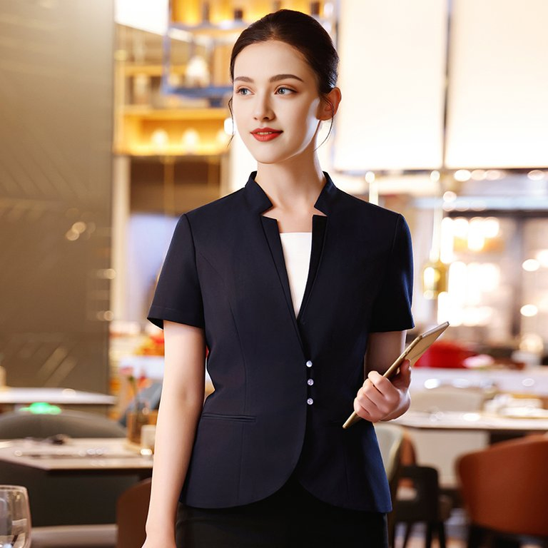 Hotel Group Unified Ladies Hotel Manager Waitress Uniform Elegant Hospitality Workwear Wholesale