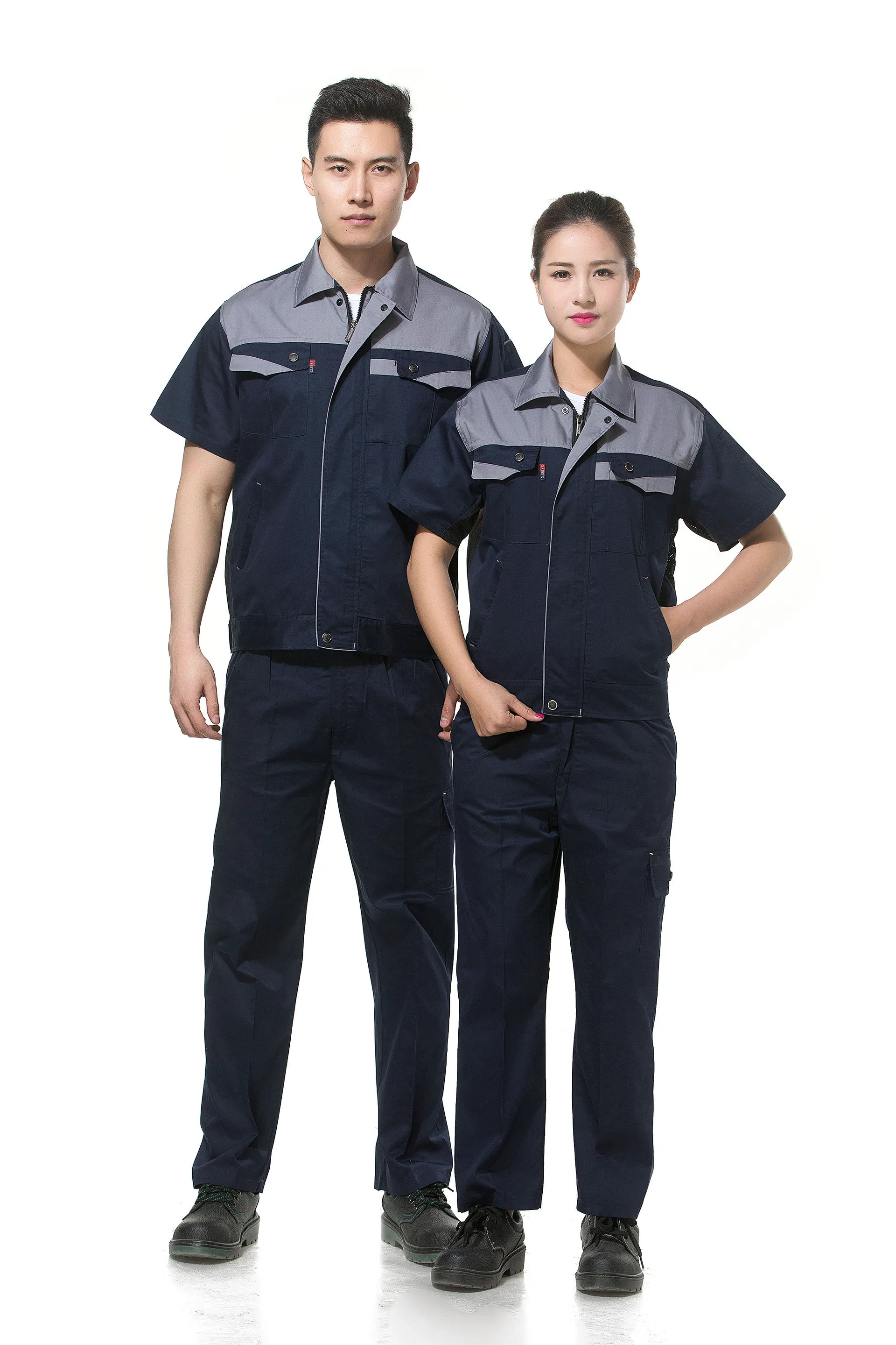 ملابس عمل مريحة لمصنع صناعي 100% ملابس قطنية مخصصة للعمالة uniforme ملابس العمل