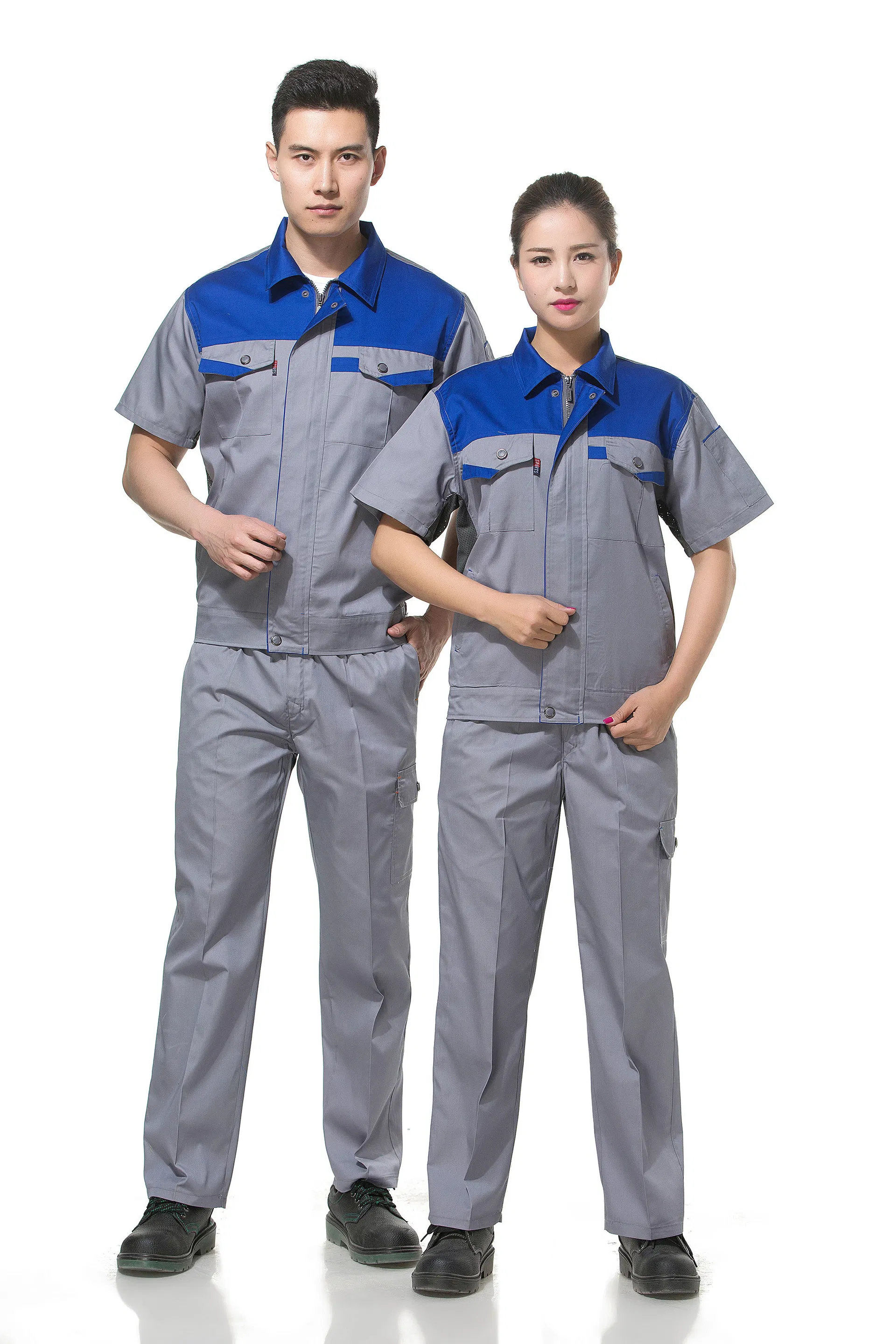 ملابس عمل مريحة لمصنع صناعي 100% ملابس قطنية مخصصة للعمالة uniforme ملابس العمل