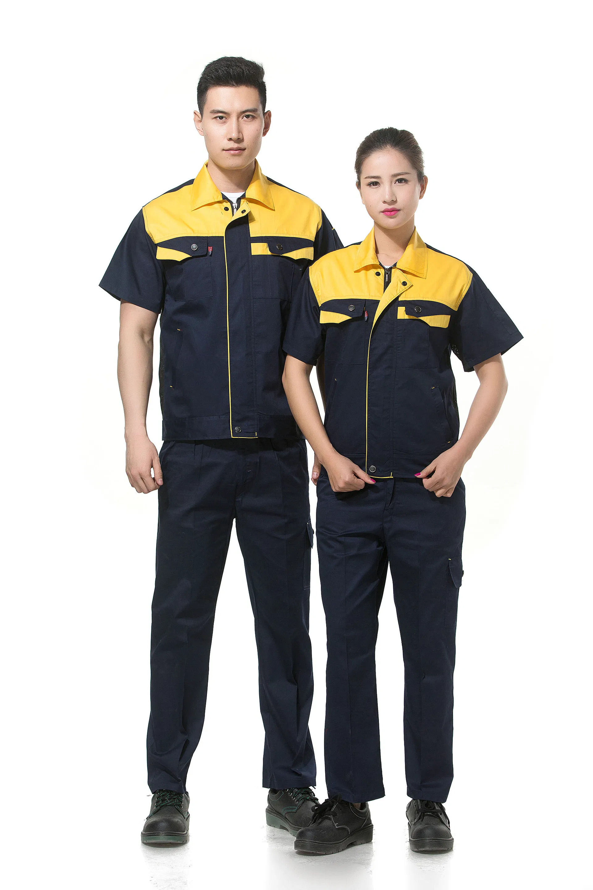 ملابس عمل مريحة لمصنع صناعي 100% ملابس قطنية مخصصة للعمالة uniforme ملابس العمل