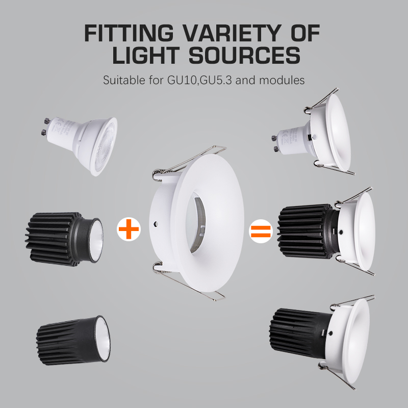 TOSEO Custom High-Quality Indoor Lighting Ip65 Anti-Glare Waterproof Square Recessed Downlight