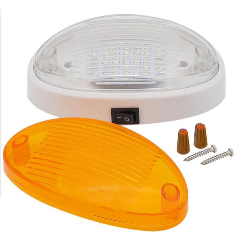 12V RV Trailer Camper Caravan Van Porch LED Exterior Outdoor Light on/off Switch Replacement Ceiling Wall Light