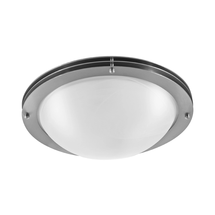 Simple Living Room Dining Room Bedroom Brushed Nickel Semi Flush Mount Light Ceiling Lamp